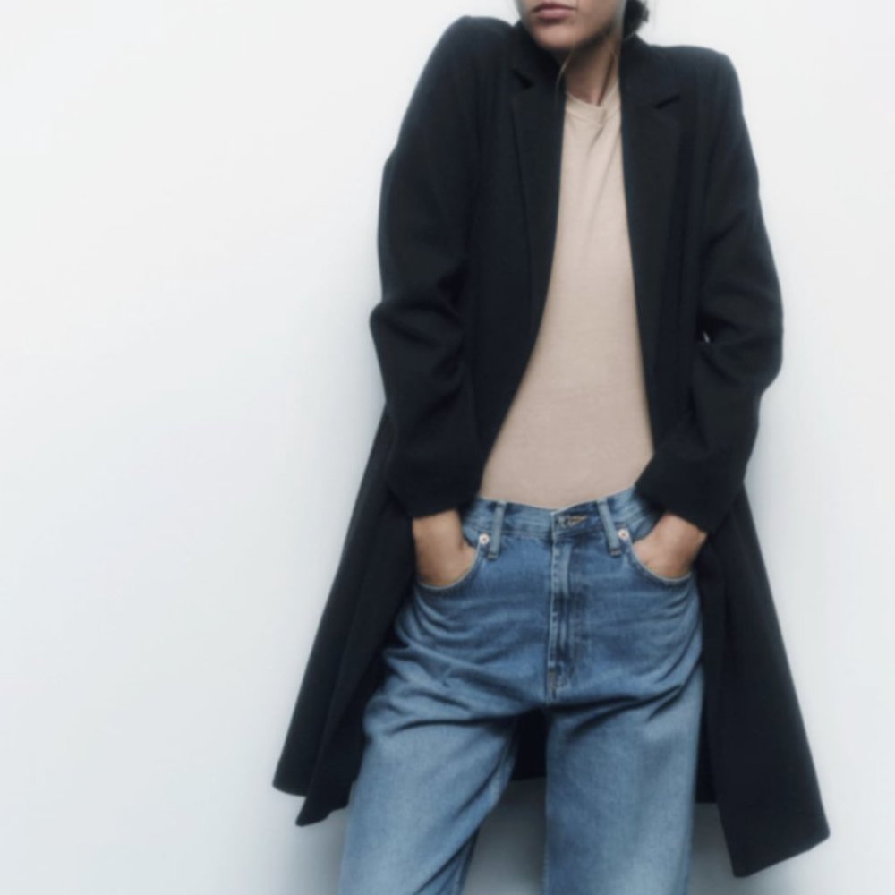 Zara Dark Green Full-Length Coat